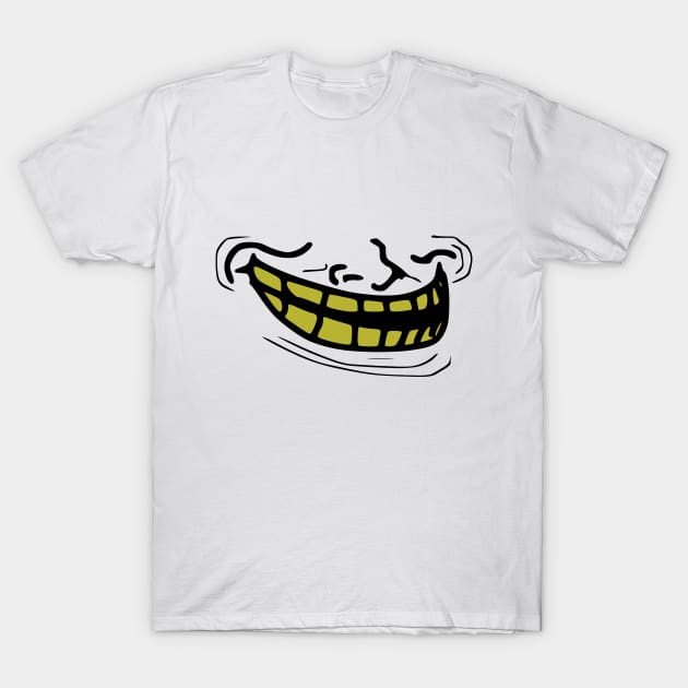 Troll Face Zombie mouth T-Shirt by SkelBunny